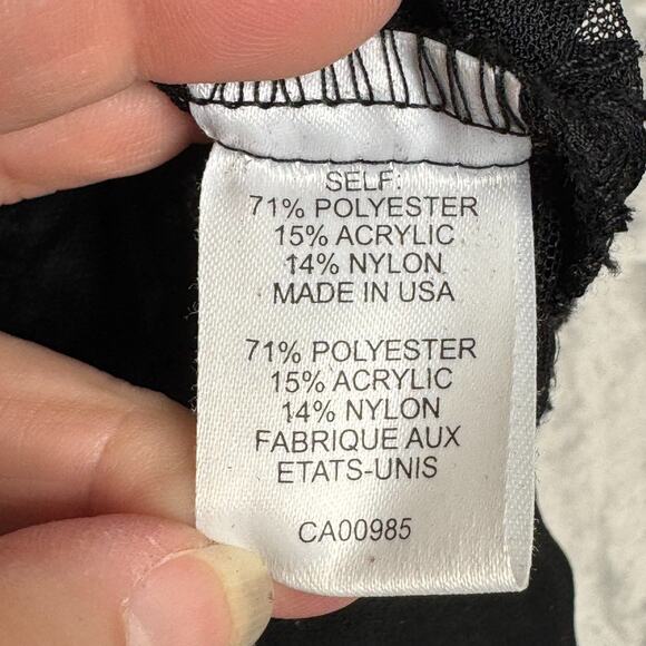 Womens Top 6 Sheer Lace Ribbon Cap Sleeve Black Lace Fairy Goth Whimsigoth Vamp - Picture 4 of 8